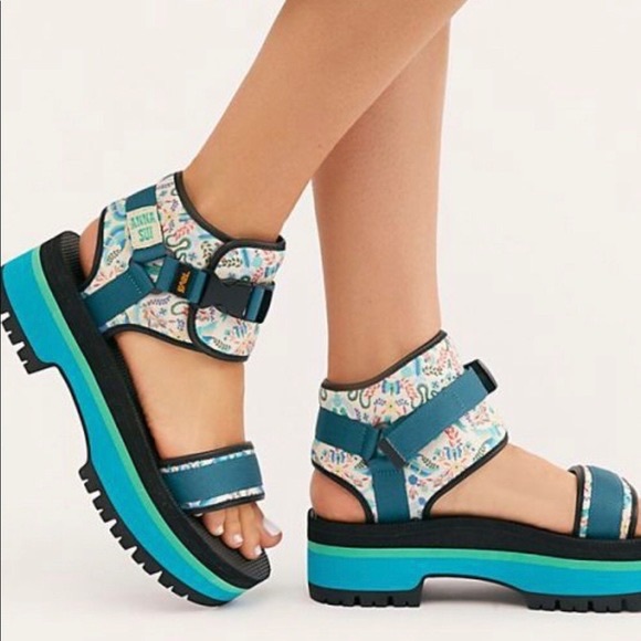 Teva Shoes - 🏷 teva X Anna sui indigo jewell platform sandal